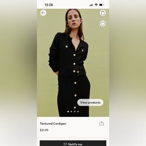 H & M textured blazer cardigan